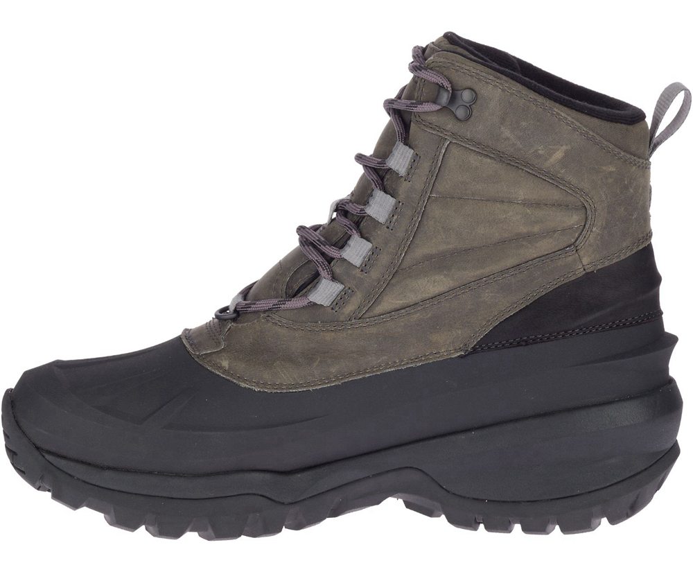 Merrell Boots Grey/Black - Thermo Slush Mid Shell Waterproof - Mens 16WVMYAPS